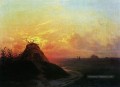 champ coucher de soleil 1861 Romantique Ivan Aivazovsky russe